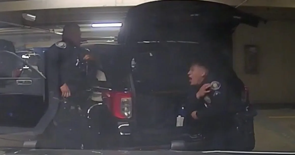 Pasadena police release video of officer shooting inside department parking garage