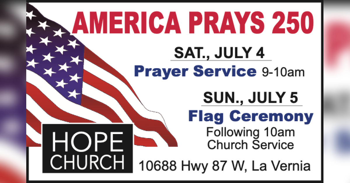 Join Hope Church for "America Prays 250"