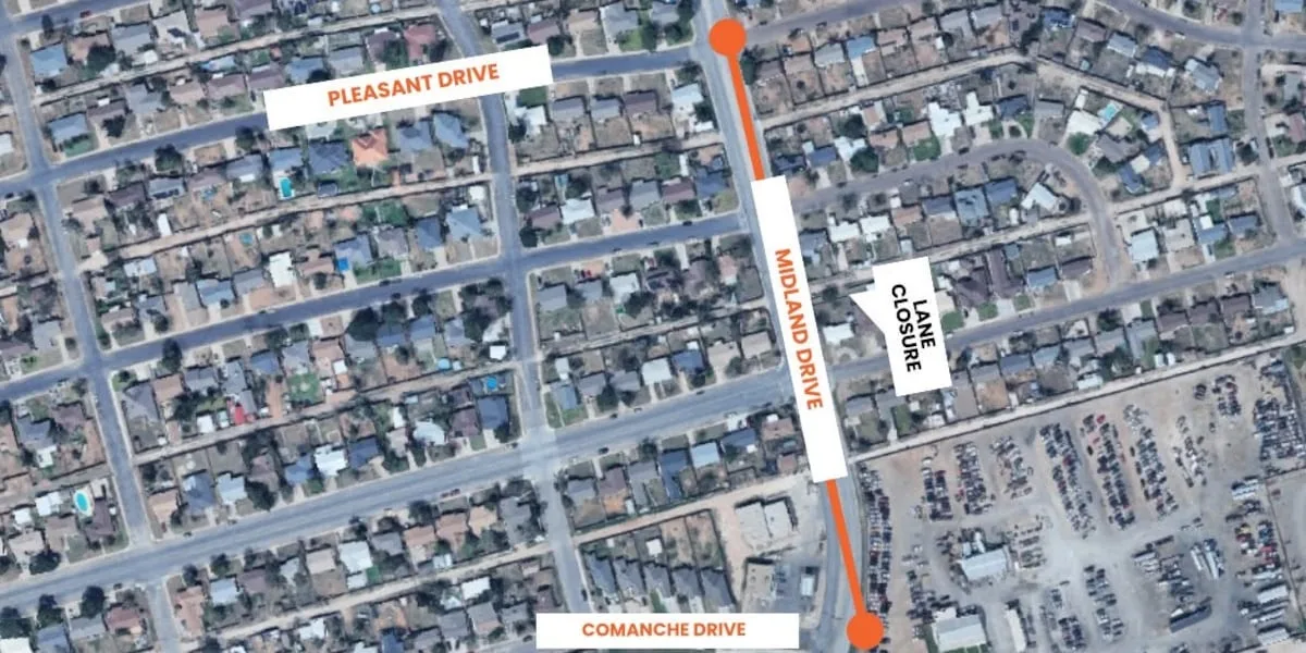 Lane closures happening this week in Midland and Odessa