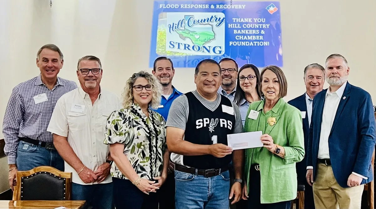 Texas Bankers Assoc. Foundation donates $10K through Kerrville Area Chamber Foundation