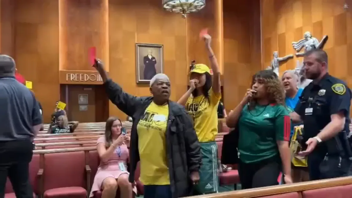 Protests erupt at Houston City Hall after council passes Mayor Whitmire's $7.5B budget