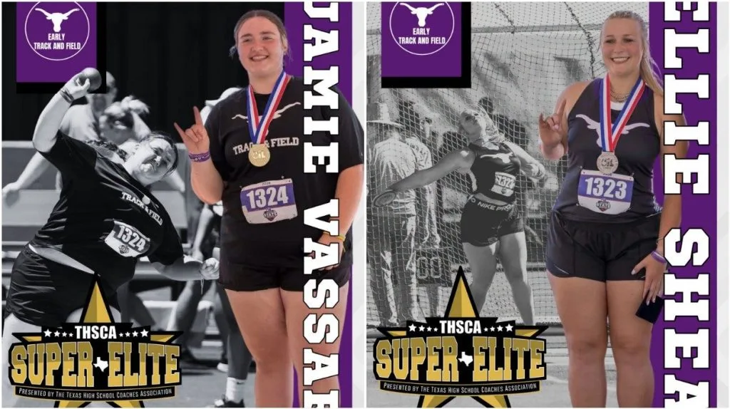 Early Lady Horns track and field state medalists named to THSCA Super Elite Team