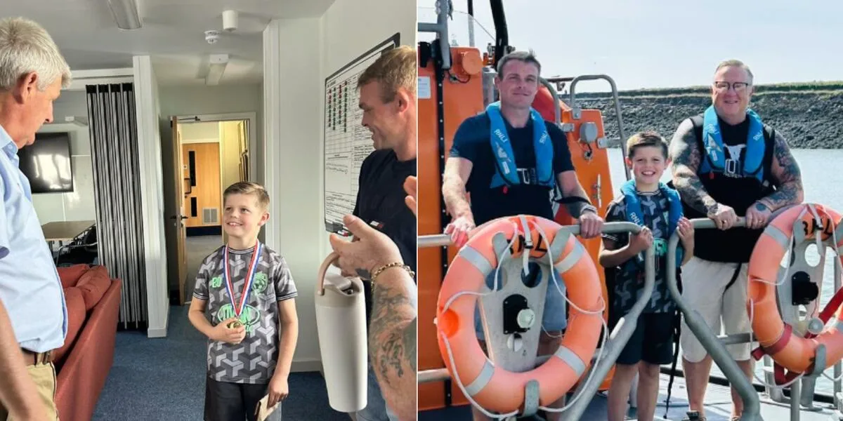 Heroic boy, 8, helps save grandfather after their kayak capsizes, drifts miles offshore