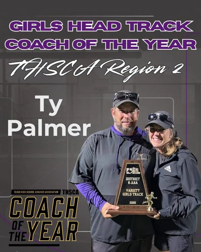 Early High School's Coach Ty Palmer Awarded THSCA Regional Girls Head Track and Field Coach of the Year.