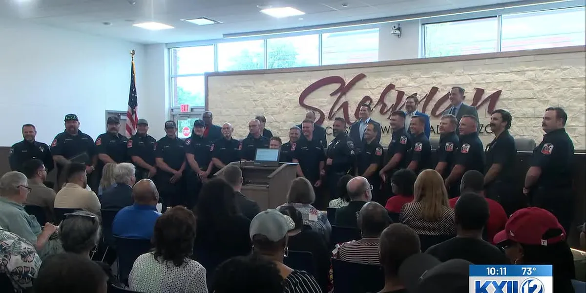 Sherman first responders honored for life-saving rescue