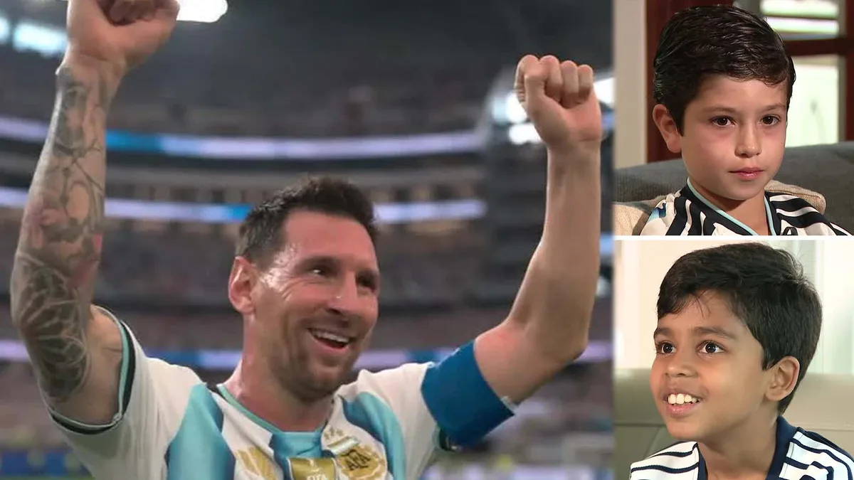"This is so cool!" North Texas kids walk alongside Messi, Argentina during World Cup entrance