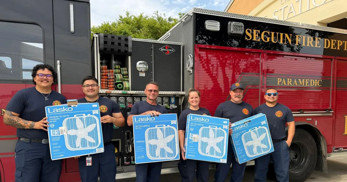 Seguin Fire Department cools community with fan drive