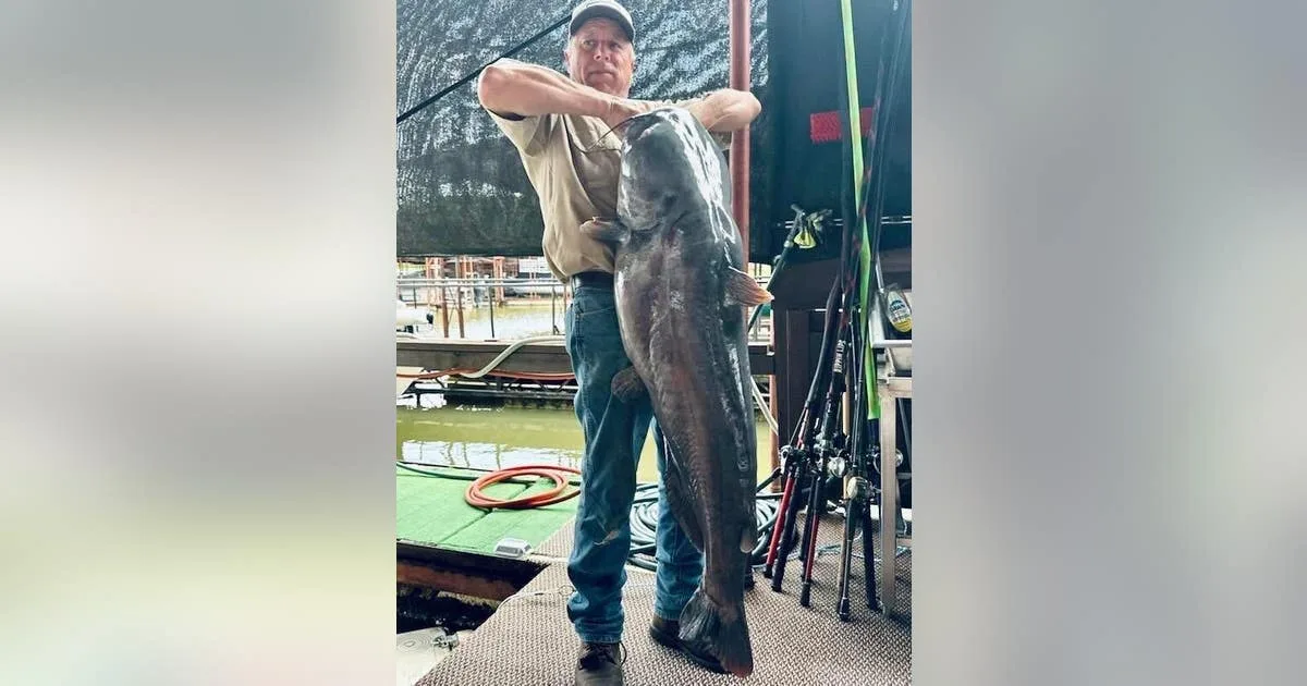 Angler reels in massive 75-pound catfish at Lake Texoma over Memorial Day weekend
