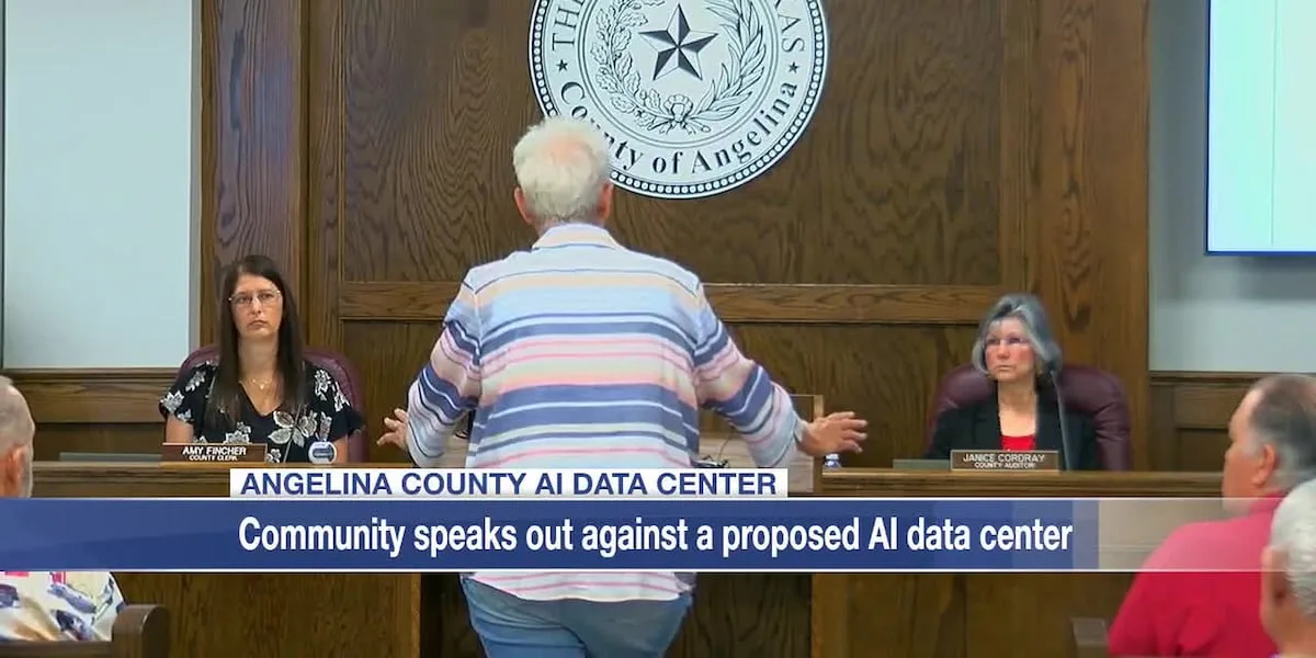 Angelina County residents speak out against proposed AI data center