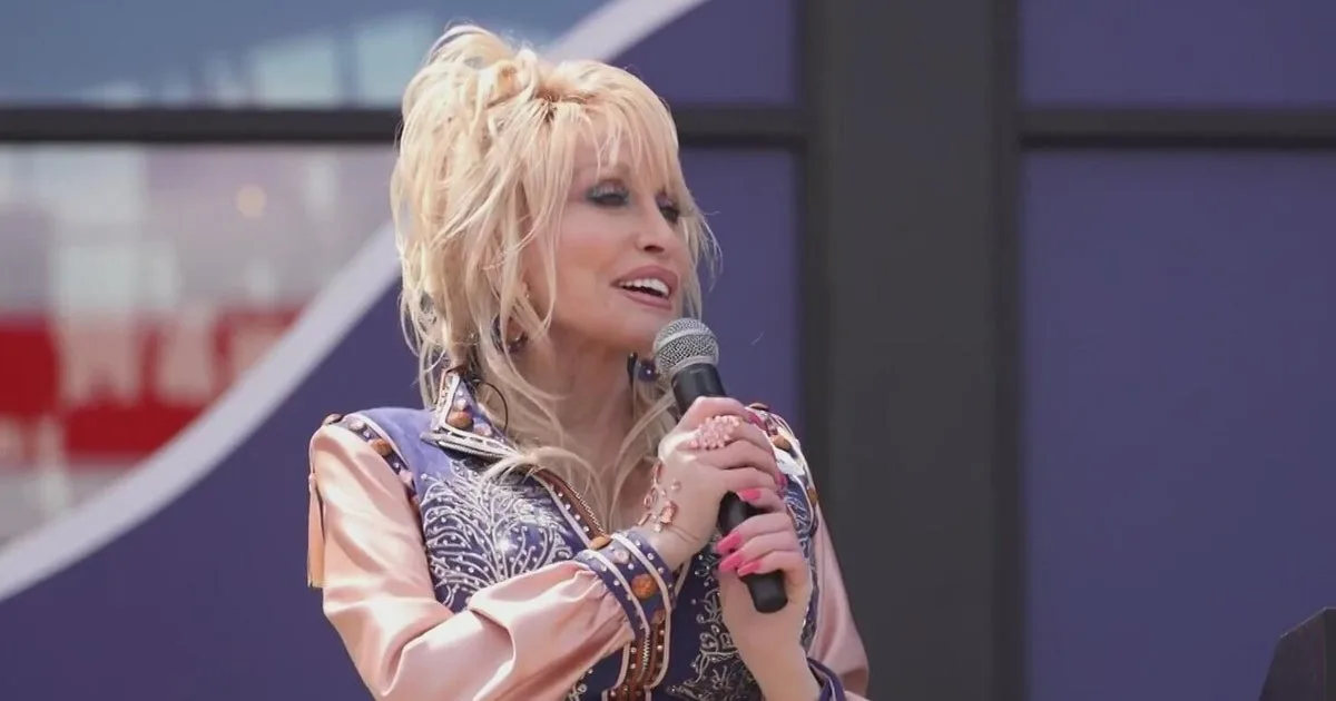 Dolly Parton "couldn't leave it to beavers," opens truck stop with a glittered-guitar chandelier