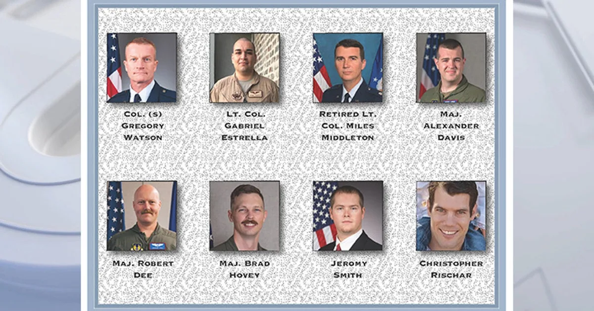 Edwards Air Force Base releases names of 8 crew members killed in B-52 bomber crash