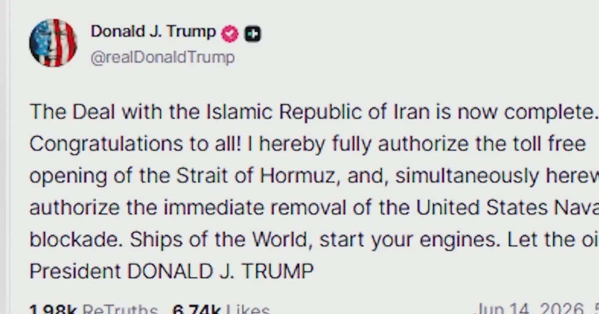 President Trump says Iran deal "complete" as both sides signal agreement