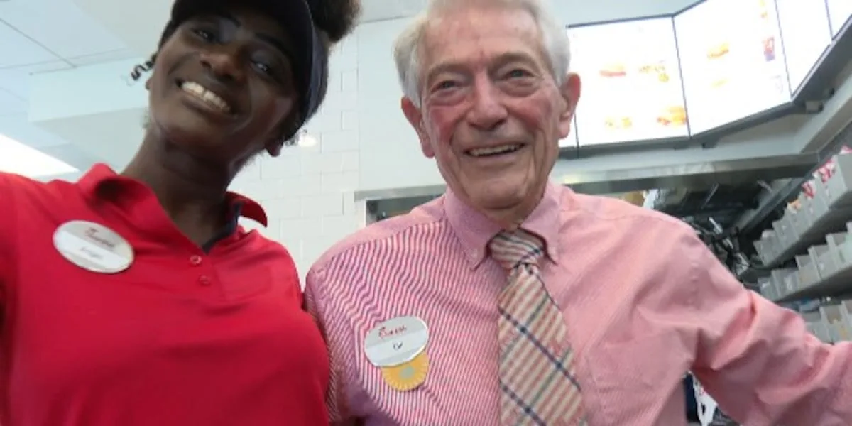 Chick-fil-A employee says it's his pleasure to keep working at 92 years old