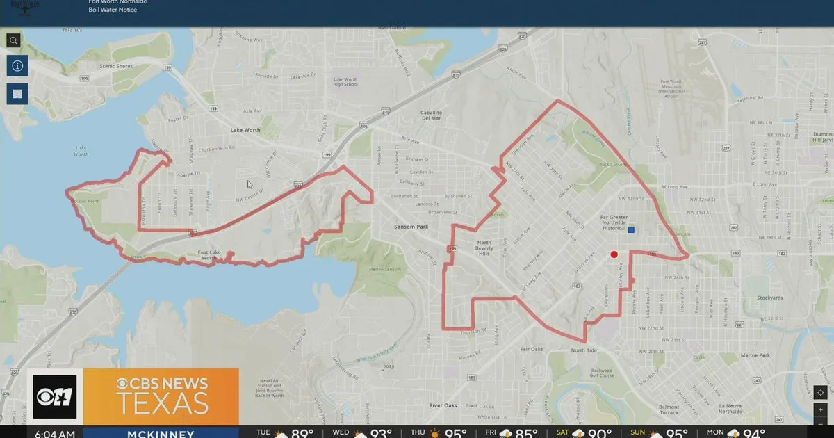 Part of Fort Worth under boil water notice after 24-inch water main break