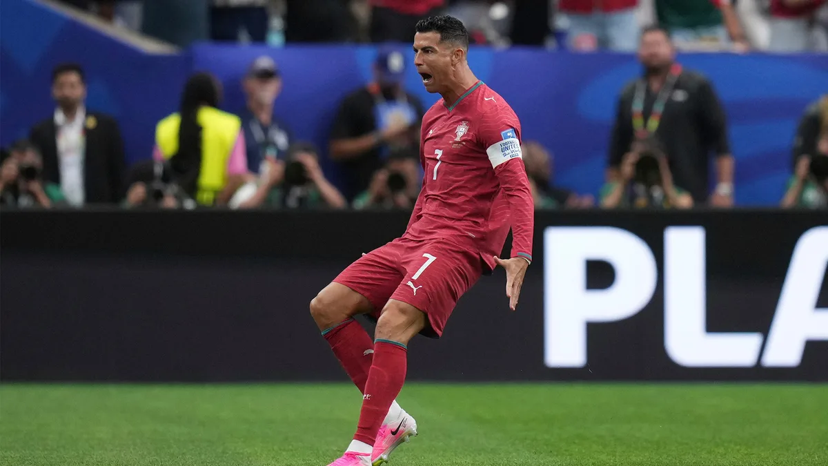 Cristiano Ronaldo becomes first player to score in six World Cups with goal against Uzbekistan