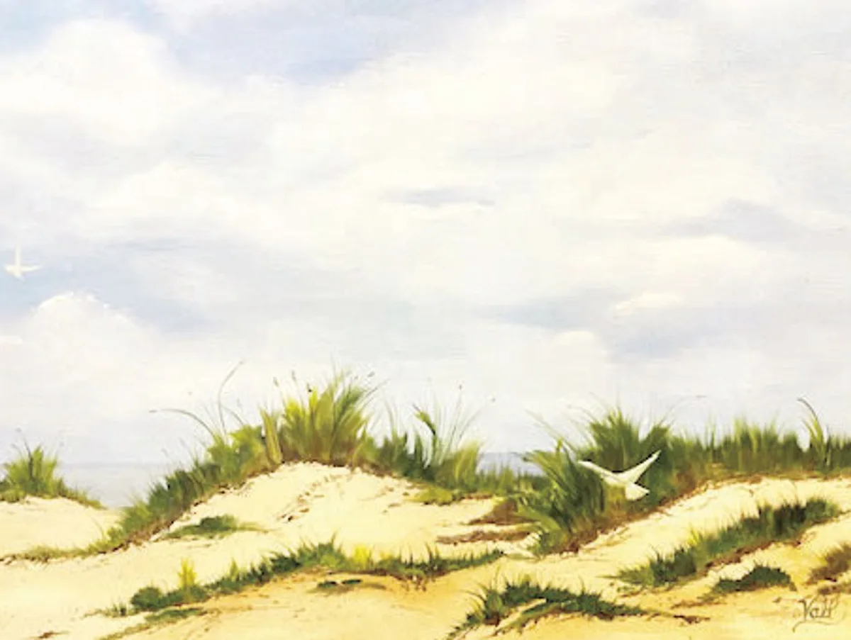 Library showcasing artwork by artist Valarie Moore throughout June