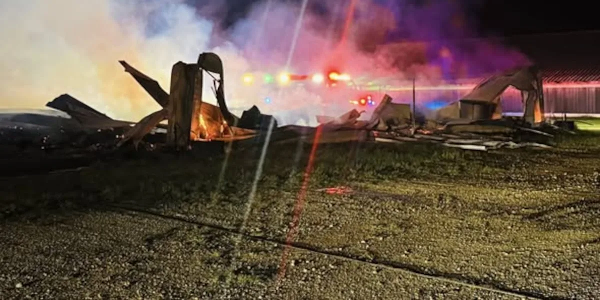 Early morning fire reduces building to ashes at Bremond chicken farm; no animals inside