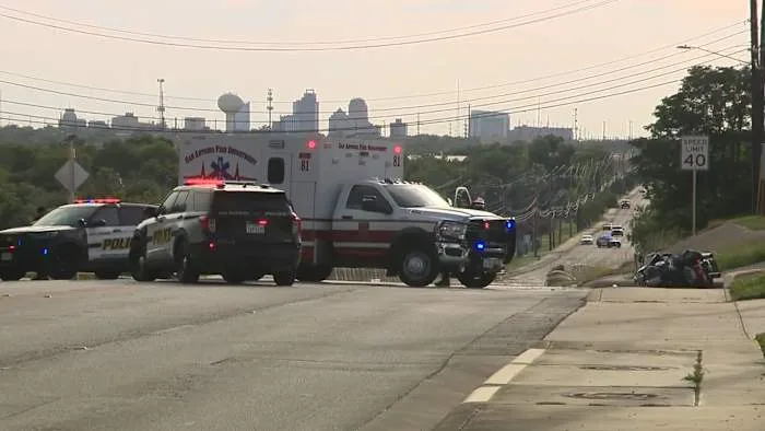 Motorcyclist suffers critical injuries after crashing into ambulance on East Side, SAPD says