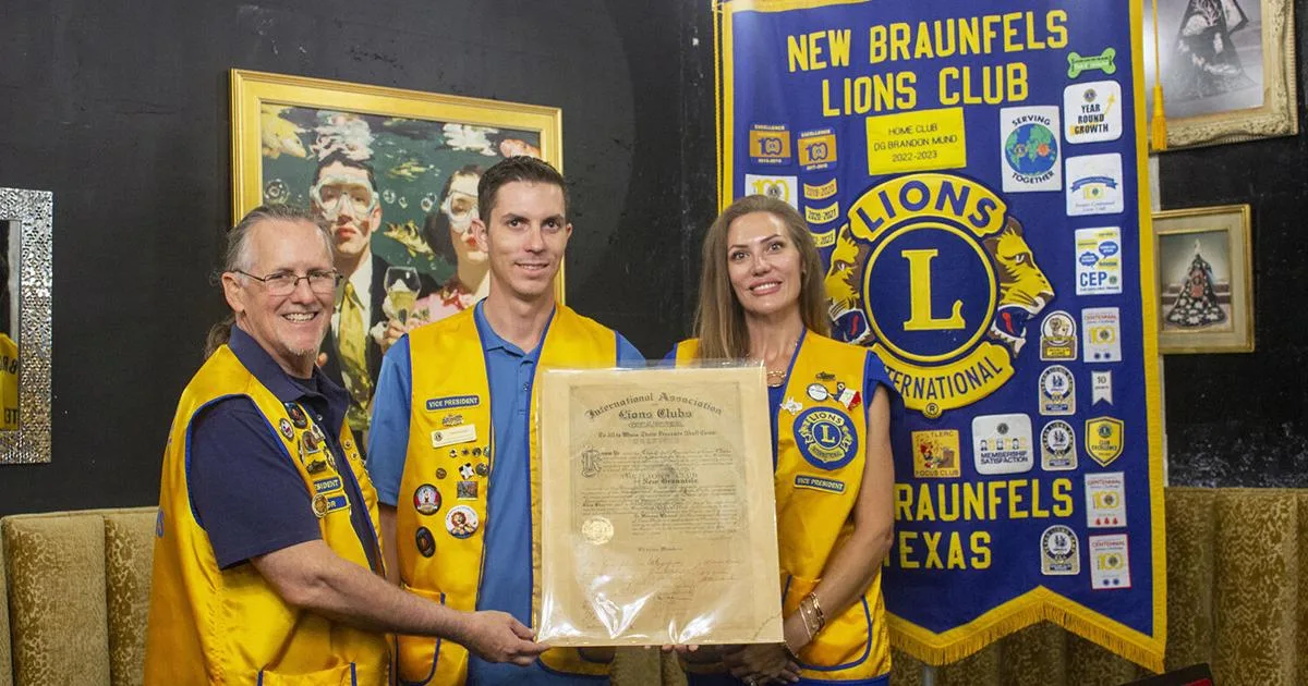 New Braunfels Noon Lions Club celebrates centennial anniversary of charter at Faust Hotel