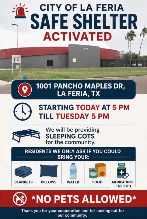 City of La Feria opens safe shelter